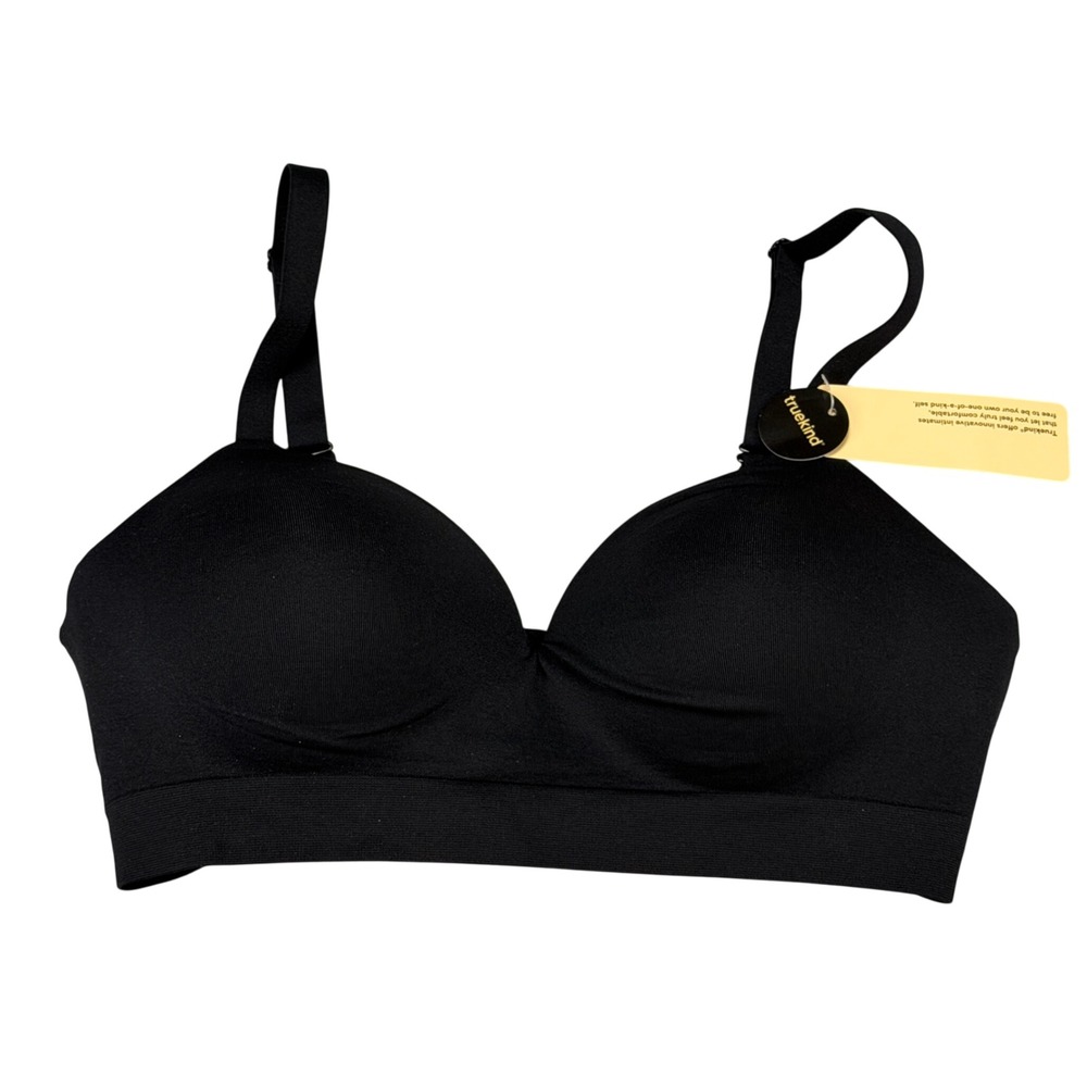Truekind‎ Supportive Comfort Wireless Shaping Bra Black Medium 10210 NWT